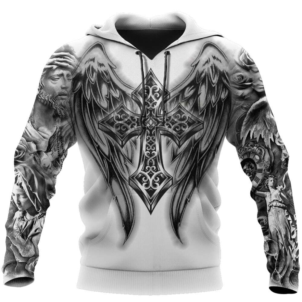 Cross Jesus Wings 3d hoodie Product Photo 1