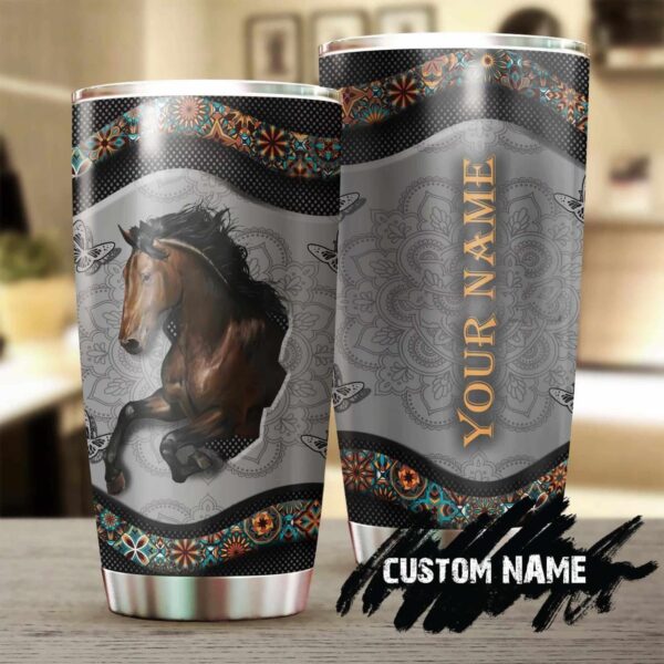 Mandala Horse Personalized Tumbler Product Photo 1