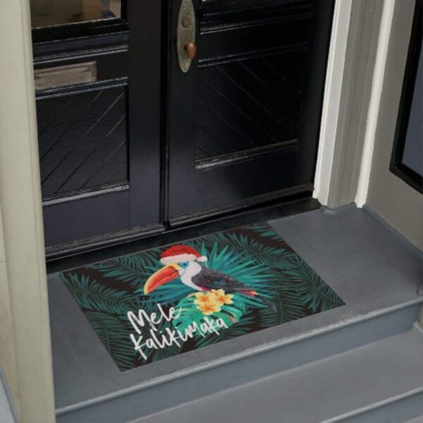 Mele Kalikimaka Tropical Jungle Birds Easy Clean Welcome Doormat Product Photo 1