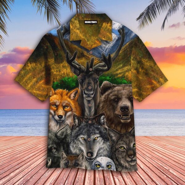 Native American Bear Wolf Owl Fox Unique Hawaiian Shirt Product Photo 1