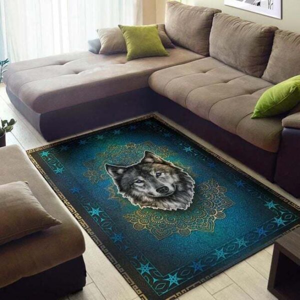 Wolf Rectangle Rug Home Decor Product Photo 1